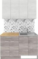 Готовая кухня Агута Альфа 1.2 (дуб пепельный/скандинавское дерево/дуб бунратти)