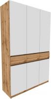 Шкаф распашной ЭлиГард Locarno 3 (дуб натуральный/белый)