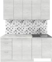 Готовая кухня Агута Альфа 1.6/60 (скандинавское дерево/скандинавское дерево/опал светлый)