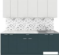 Готовая кухня Агута Альфа 2.2 (бензин/холодный серый/опал светлый)