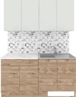 Готовая кухня Агута Альфа 1.6 (дуб золотой/холодный серый/опал светлый)