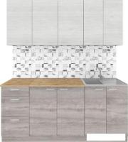 Готовая кухня Агута Альфа 1.8 (дуб пепельный/скандинавское дерево/дуб бунратти)