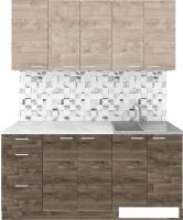 Готовая кухня Агута Альфа 1.6/60 (дуб эспрессо/дуб винтажный/этория)