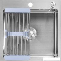 Кухонная мойка Saniteco 5050 (с сифоном, дозатором и коландером)