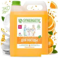 Средство для мытья посуды Synergetic антибактериальное, с ароматом апельсина 5 л