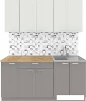 Готовая кухня Агута Альфа 1.7 (глиняный серый/холодный серый/дуб бунратти)