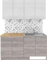 Готовая кухня Агута Альфа 1.6 (дуб пепельный/скандинавское дерево/дуб бунратти)