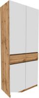 Шкаф распашной ЭлиГард Locarno 2 (дуб натуральный/белый)