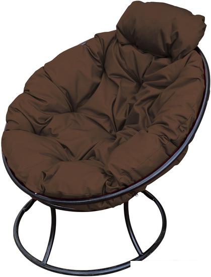 Кресло M-Group Папасан мини 12060405 (черный/коричневая подушка)