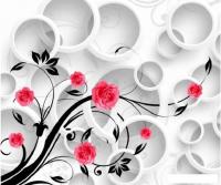 Фотообои Citydecor Цветочный декор 3D 300x254