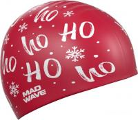 Шапочка для плавания Mad Wave New Year (ho-ho-ho, красный)