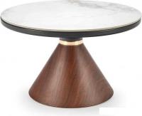 Журнальный столик Halmar Genesis (белый мрамор/ореховый/золотой)