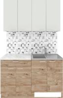 Готовая кухня Агута Альфа 1.2 (дуб золотой/холодный серый/опал светлый)