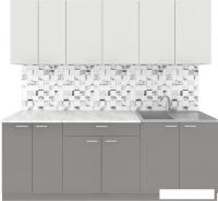 Готовая кухня Агута Альфа 2.2 (глиняный серый/холодный серый/этория)