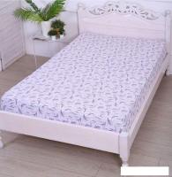 Постельное белье Luxsonia Трикотаж на резинке 200x200 2230 (лаванда б/з)