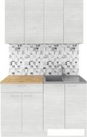 Готовая кухня Агута Альфа 1.2 (скандинавское дерево/скандинавское дерево/дуб бунратти)