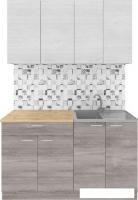 Готовая кухня Агута Альфа 1.4 (дуб пепельный/скандинавское дерево/дуб бунратти)