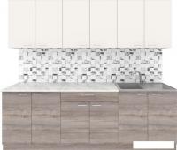 Готовая кухня Агута Альфа 2.4 (дуб пепельный/сатин/этория)