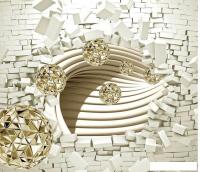 Фотообои Citydecor Стена 3D 300x260