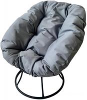 Кресло M-Group Пончик 12310409 без ротанга (черный/серая подушка)