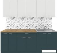 Готовая кухня Агута Альфа 2.2 (бензин/холодный серый/дуб бунратти)