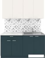 Готовая кухня Агута Альфа 1.6 (бензин/сатин/опал светлый)