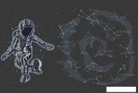 Фотообои Vimala Астронавт в космосе 270x400