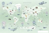 Фотообои Vimala Зеленая карта мира 270x400