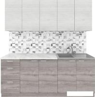 Готовая кухня Агута Альфа 2.0 (дуб пепельный/скандинавское дерево/этория)