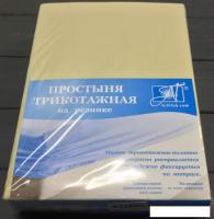 Постельное белье Альвитек Трикотажная на резинке 180x200x20 ПТР-КРЕМ-180(180) (кремовый)