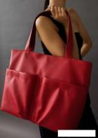 Женская сумка MT.style Тоут с двумя карманами (красный)