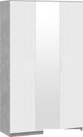 Шкаф распашной Трия Хилтон 402.003.000 (ателье светлый/белый матовый)