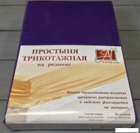 Постельное белье Альвитек Трикотажная на резинке 140x200x20 ПТР-БАК-140 (баклажан)