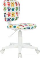 Компьютерное кресло Бюрократ CH-W204NX (белый монстры/белый)