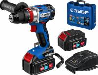 Ударная дрель-шуруповерт Зубр Профессионал DBS-201-42 (с 2-мя АКБ 4 Ач, кейс)