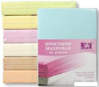 Постельное белье Альвитек Махровая на резинке 90x200x20 ПМР-Г-090 (голубой)