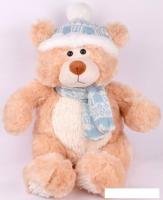 Классическая игрушка Weihai Мишка в шапке с шарфом ST7493