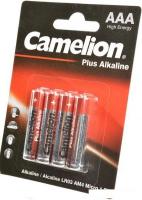 Батарейка Camelion LR03 Plus Alkaline BL-4 LR03-BP4 4 шт