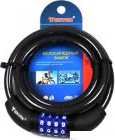 Тросовый велосипедный замок Tonyon 10x1200 5231C-1012 (черный)