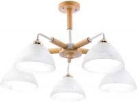 Припотолочная люстра Aitin Pro НПБ C0532/5 (дерево/белый)