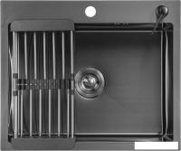 Кухонная мойка Saniteco 5045 Nano (с сифоном, дозатором и коландером)
