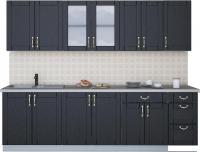 Готовая кухня Интерлиния Мила Крафт 2.6Б (дуб английский)