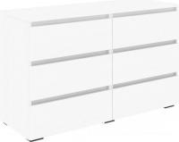 Комод Кортекс-мебель Бари 120 6ш (белый/белый/белый)