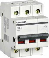 Выключатель нагрузки Generica ВН-32 3Р 100А MNV15-3-100