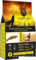Сухой корм для собак Ambrosia Adult Mini Breeds Fresh Salmon & Chicken (для мелких пород с лососем и
