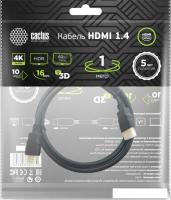 Кабель CACTUS HDMI - HDMI CS-HDMI.1.4-1 (1 м, черный)
