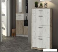 Тумба для обуви Артём-Мебель СН-100.12 (дуб крафт белый/дуб крафт серый)