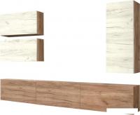 Стенка Артём-Мебель Венеция СН 121.01 (дуб крафт белый/дуб крафт табачный)