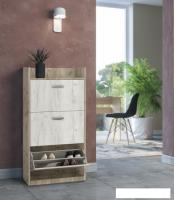 Тумба для обуви Артём-Мебель СН-100.07 (дуб крафт белый/дуб крафт серый)