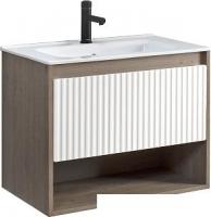 Belux Тумба под умывальник Долли НП 70-01 (177, белый глянцевый/дуб денвер)